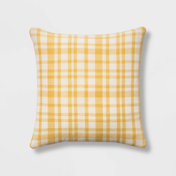 Square Woven Plaid Pillow - Threshold™ | Target