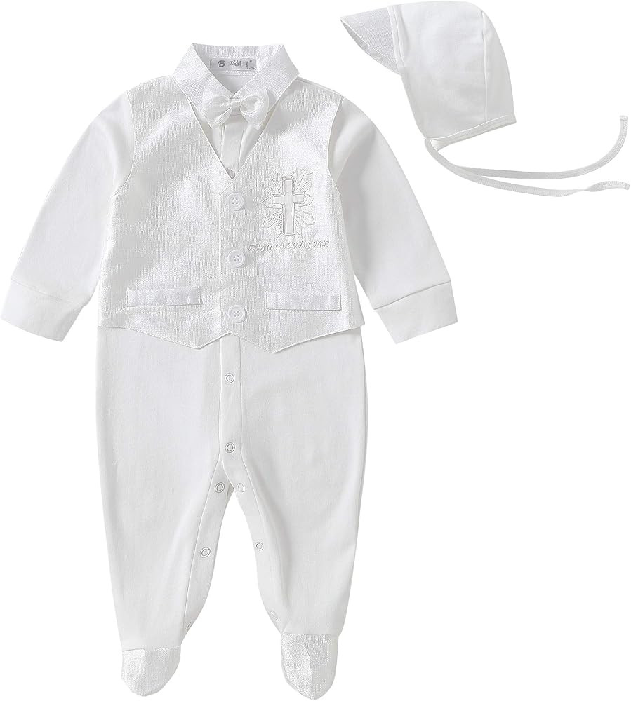 Booulfi Baby Boy's 2/3 Pcs Set Christening Baptism Outfits | Amazon (US)