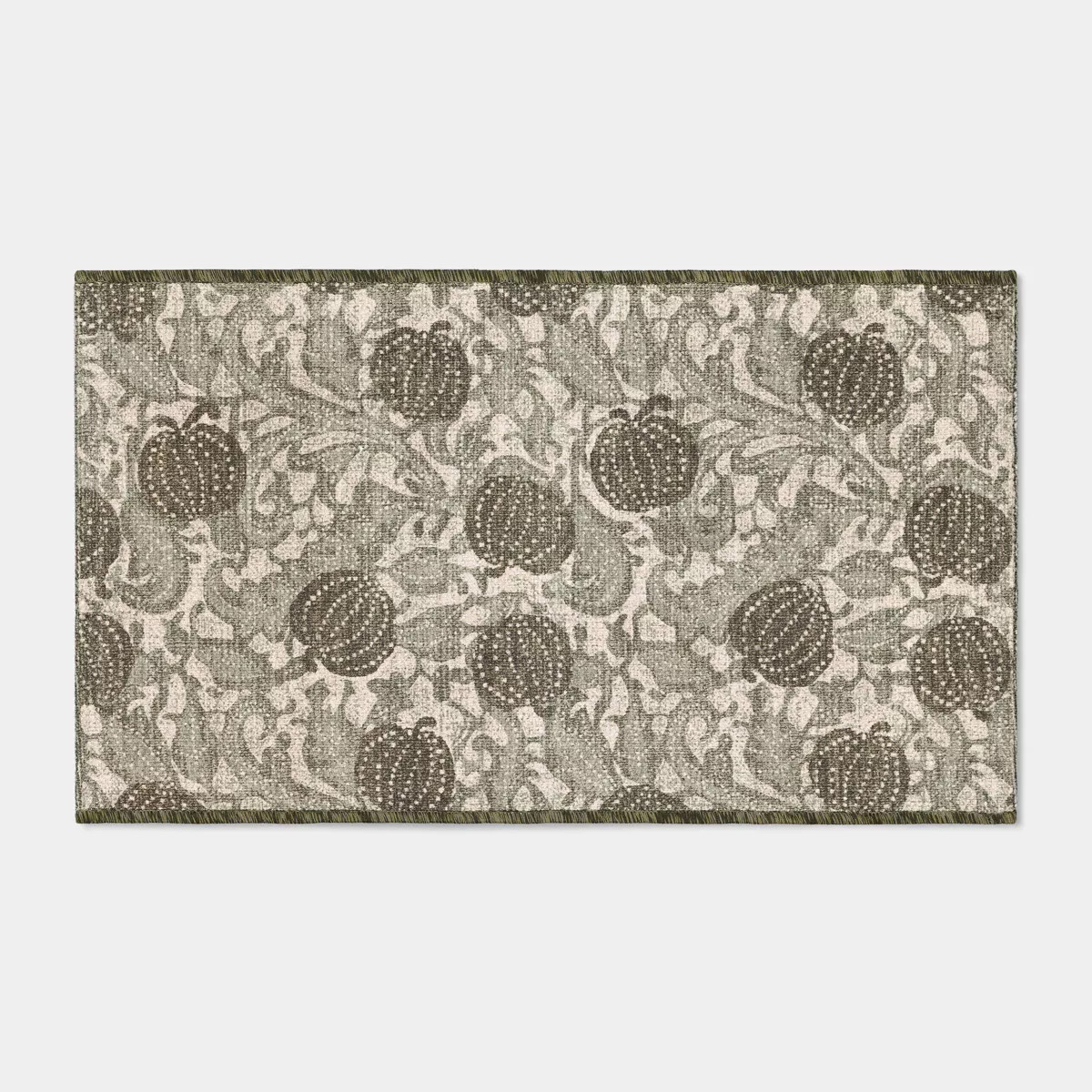 20"x34" Fall Pumpkins Harvest Scatter Rug Green  - Threshold\u2122 | Target
