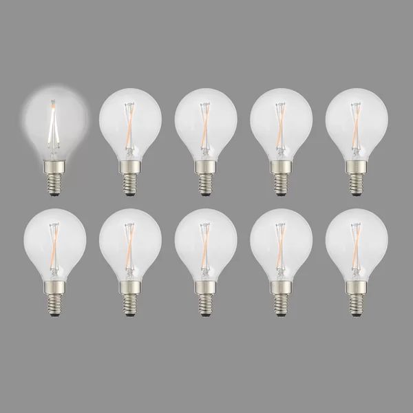 Mcswain 2 Watt (25 Watt Equivalent)  G16.5 LED Dimmable Light Bulb  Warm White (3000) (E12/Candel... | Wayfair Professional