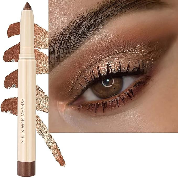 Brown Eyeshadow Pencil Makeup, Waterproof Hypoallergenic Long Lasting Crayon, Highlighter Matte C... | Amazon (US)