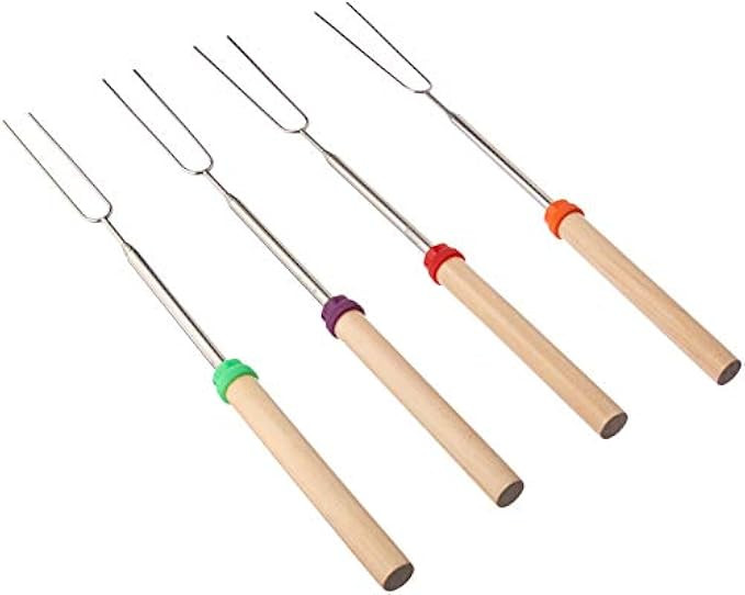 Marshmallow Roasting Sticks by BlueBene - 8 Extending Skewers for Hot Dog and Marshmallows - 32 inch | Amazon (US)