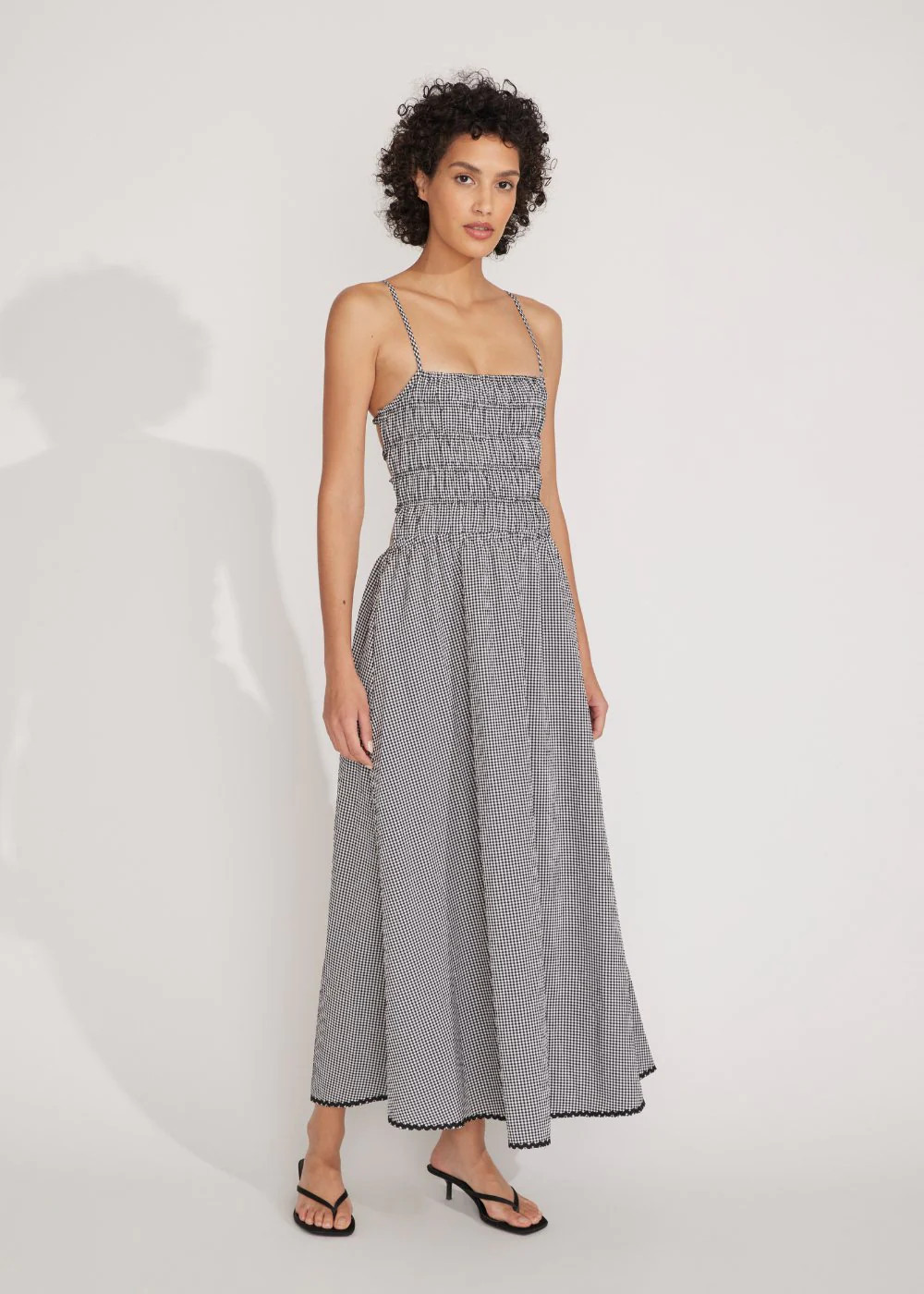The Delta Dress in Gingham Blackout | Solid & Striped