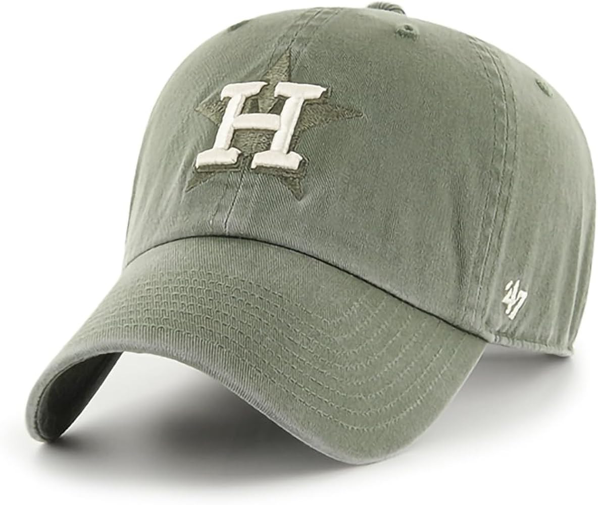 47 Brand MLB Moss Green Primary Logo Clean Up Adjustable Strap Baseball Cap Hat, Adult One Size F... | Amazon (US)