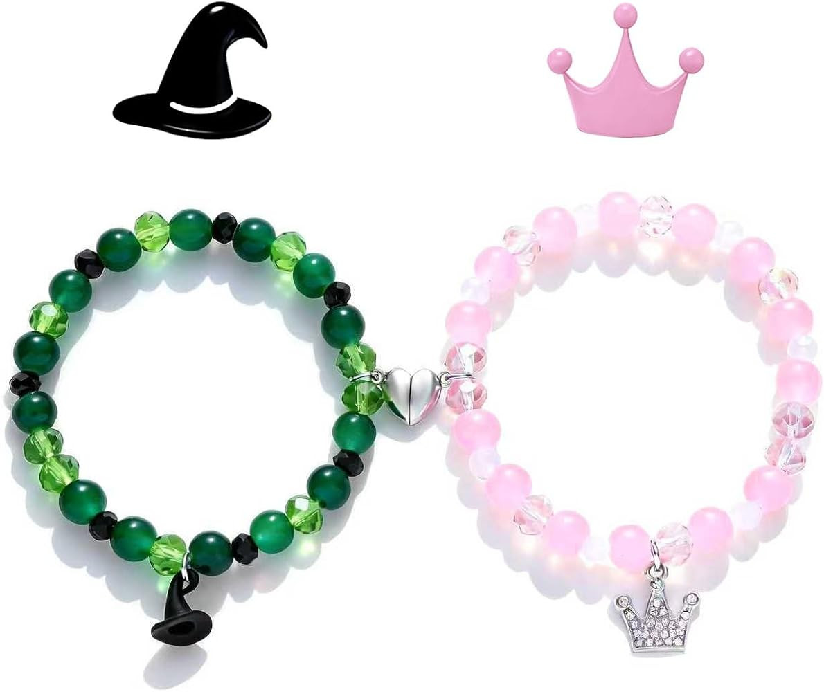 Elphaba Glinda Friendship Matching Bracelets-Halloween Costume Decor Crown Witch Hat Matching Bra... | Amazon (US)
