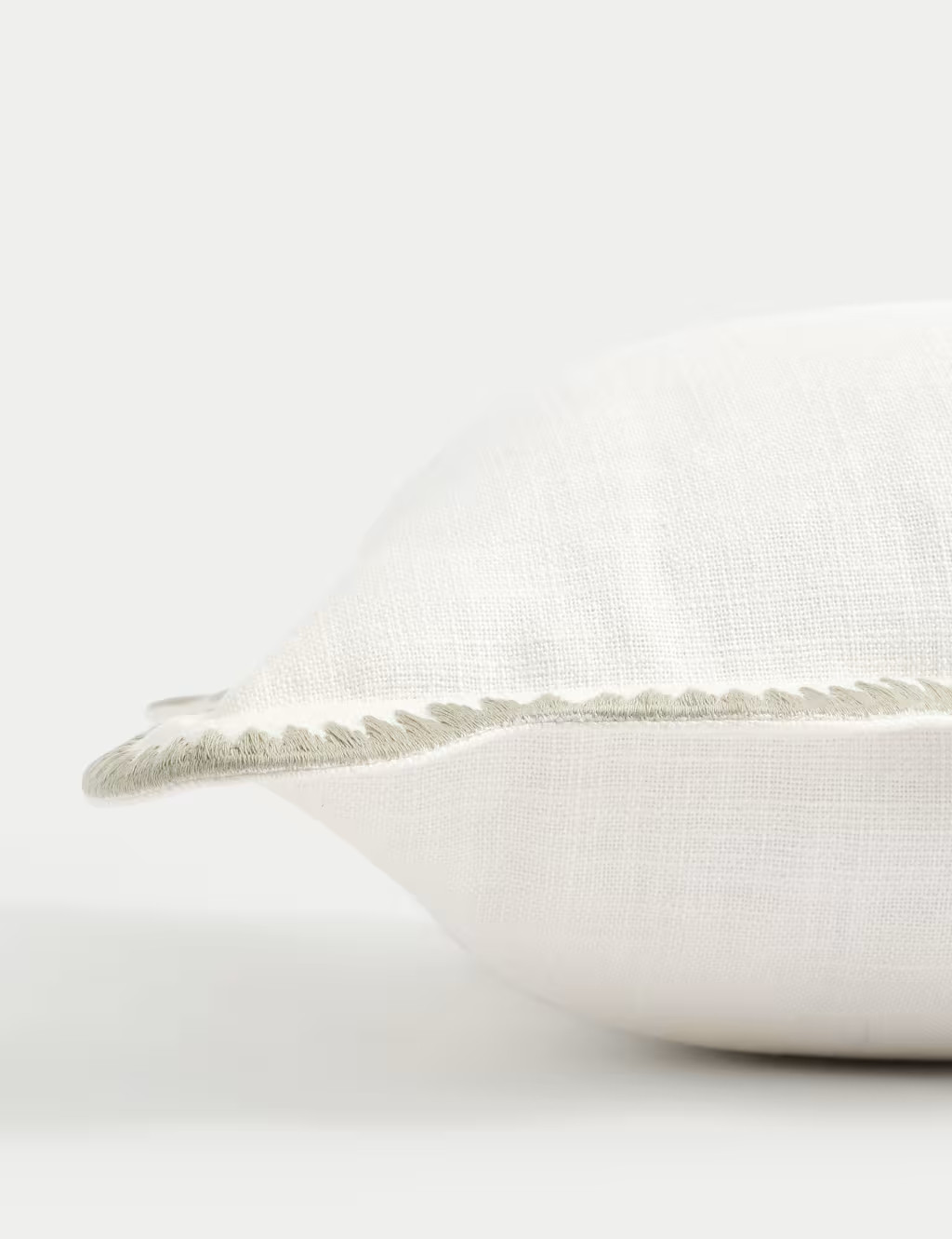 Pure Cotton Large Embroidered Scallop Cushion | Marks & Spencer (UK)