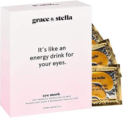 Grace & Stella Under Eye Mask for Dark Circles and Puffiness | Gold Under Eye Gel Patches to Redu... | Amazon (US)