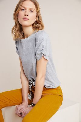 Samantha Twist-Sleeve Tee | Anthropologie (US)