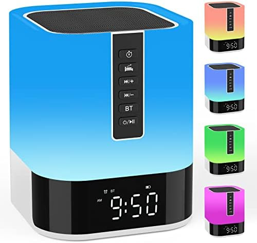 Xmas Gifts for Teenage Girls Boys, Night Light Bluetooth Speaker Alarm Clock, Upgraded Touch Bedside | Amazon (US)