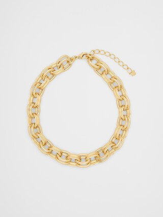 Textured Statement Chain Link Necklace | Banana Republic Factory
