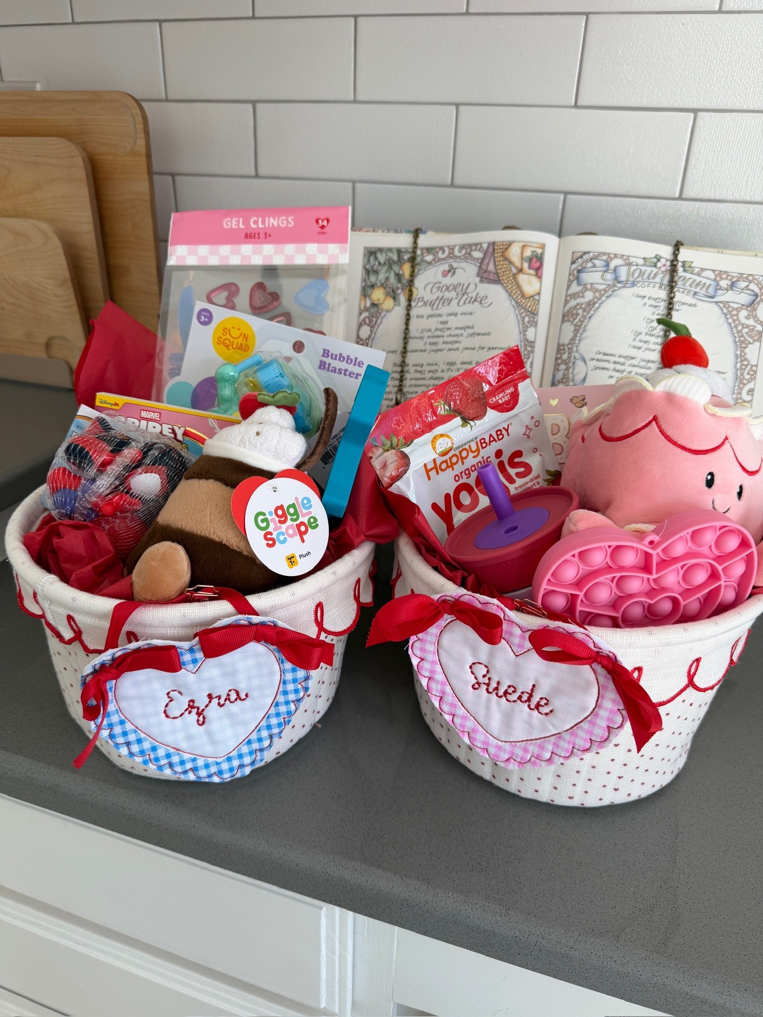 Resharing our Valentine’s Day gift baskets for our toddler boy and baby girl! 

These were so easy to put together and I love their embroidered name tags so very much!!

Etsy finds, Target finds, Target Valentine’s Day, kid gift basket, Valentine’s Day gift basket ideas

#LTKmomlife #LTKKids #LTKValentine