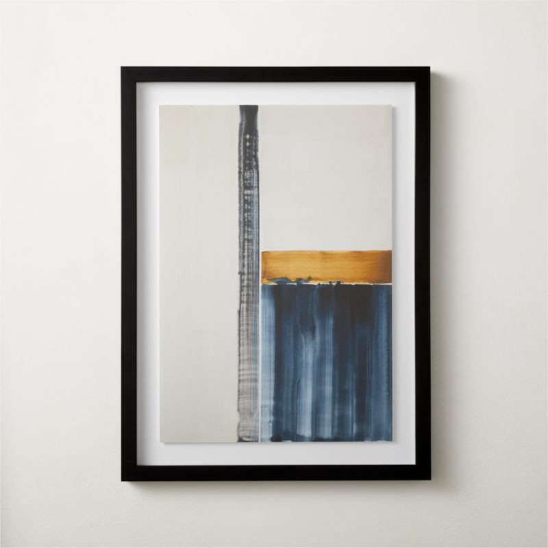 Cery I Modern Abstract Watercolor Framed Wall Art 18"x24" + Reviews | CB2 | CB2