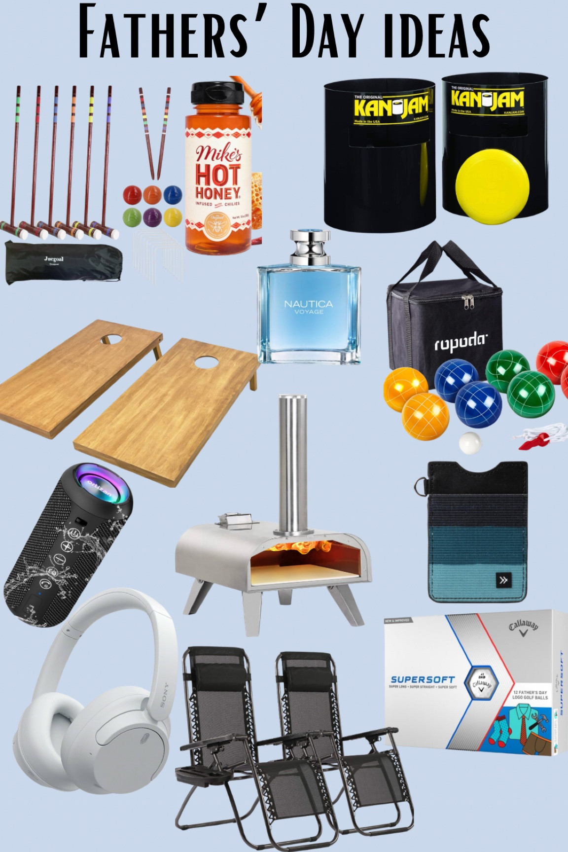 The best ideas for father’s day! Lawn games are always a hit. Plus the best rated cologne, my husbands favorite thread wallet, an INSANE pizza oven deal, best lounge chairs, waterproof speaker, and headphone deal!! And more. 

#LTKGiftGuide #LTKFindsUnder100 #LTKMens