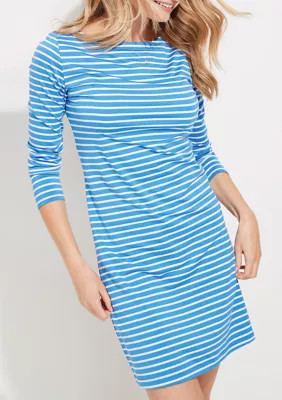 Vineyard Vines Women's Stripe Boat Neck Shift Dress - - | Belk