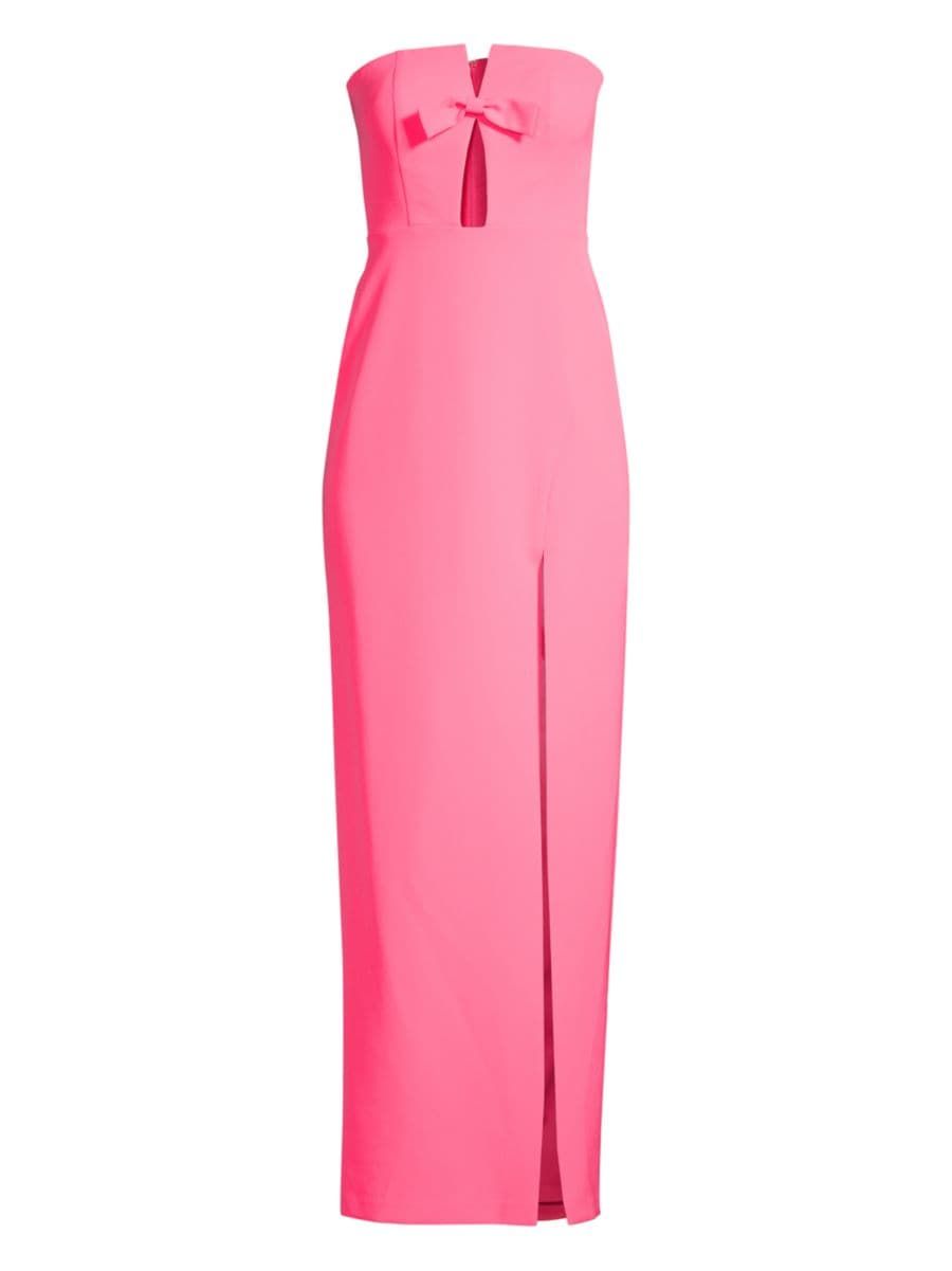 Liv Foster Cut-Out Crepe Column Gown | Saks Fifth Avenue
