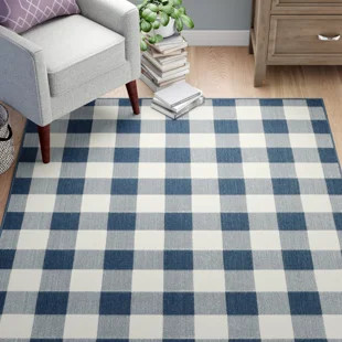 Beachcrest Home Brookvale Striped Handmade Cotton Sky Blue/Ivory Area Rug | Wayfair | Wayfair North America