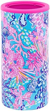 Lilly Pulitzer Slim Can Cooler, Double Wall Stainless Steel, Insulated Drink Sleeve for 12 Oz Skinny | Amazon (US)