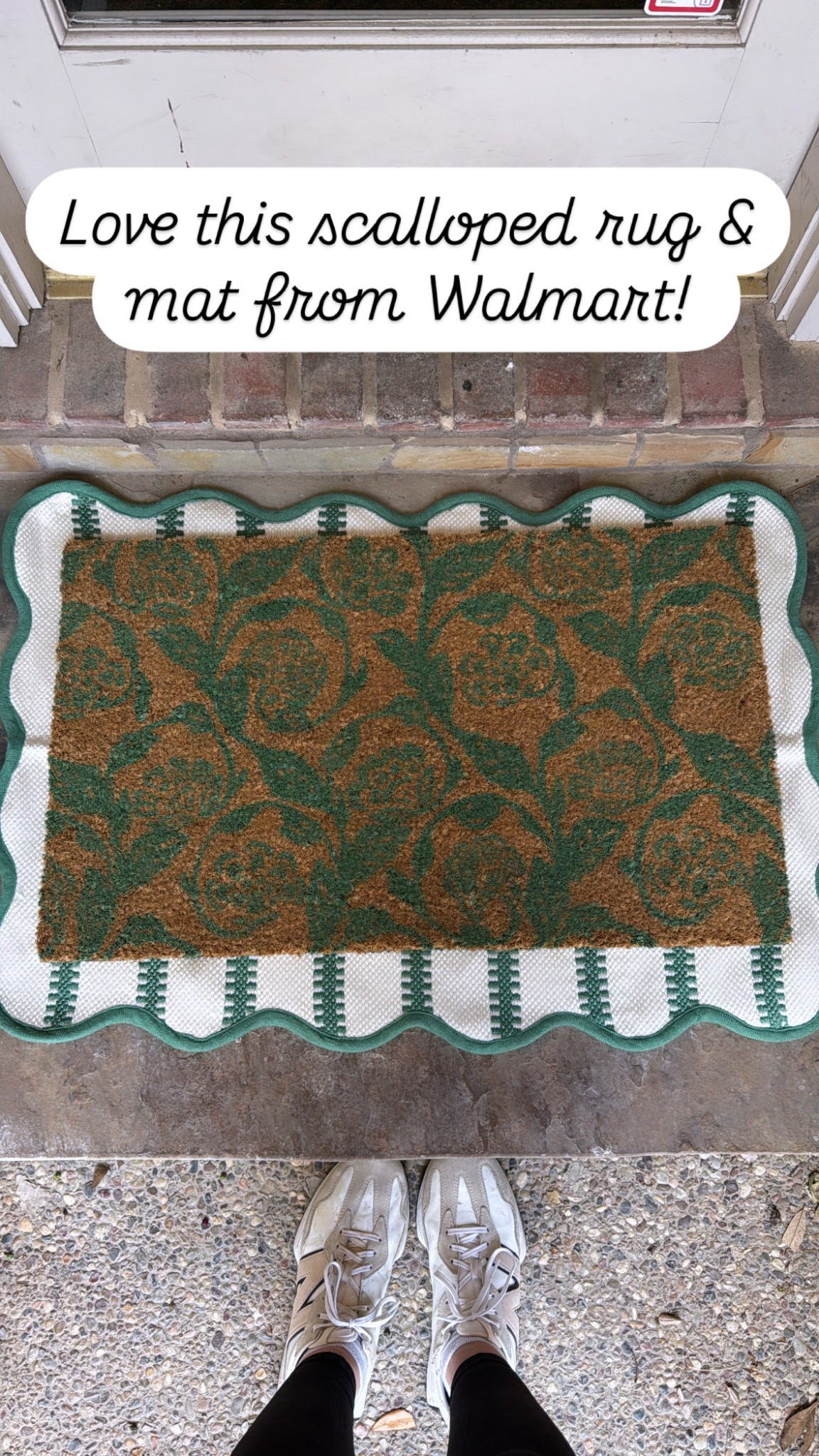 Walmart scalloped rug & green mat, perfect for spring/summer! 


#LTKSeasonal #LTKHome #LTKFindsUnder50
