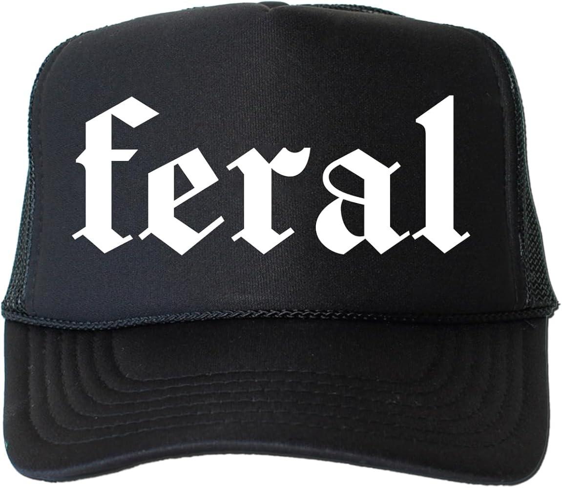 Feral Trucker Hat – Funny Snapback Cap for Men & Women | Foam Front 5 Panel Mesh Back | Adjusta... | Amazon (US)