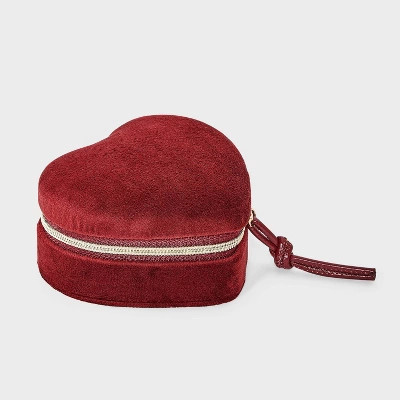 Heart Travel Jewelry Organizer - A New Day™ Maroon | Target
