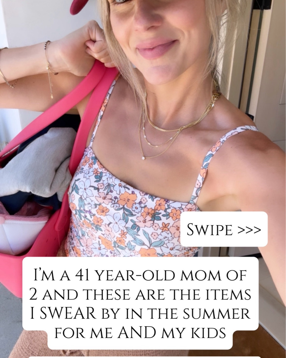 These are products. I absolutely swear by that I by for summer! A lot of them are on sale right now too. 

I also did a couple separate posts today to link all of the things in this post like everything in my bag as well as what’s in my outdoor storage cabinet. In case you’re curious. So scroll through my LTK today! ￼￼￼. ￼

#LTKSaleAlert #LTKSeasonal #LTKOver40