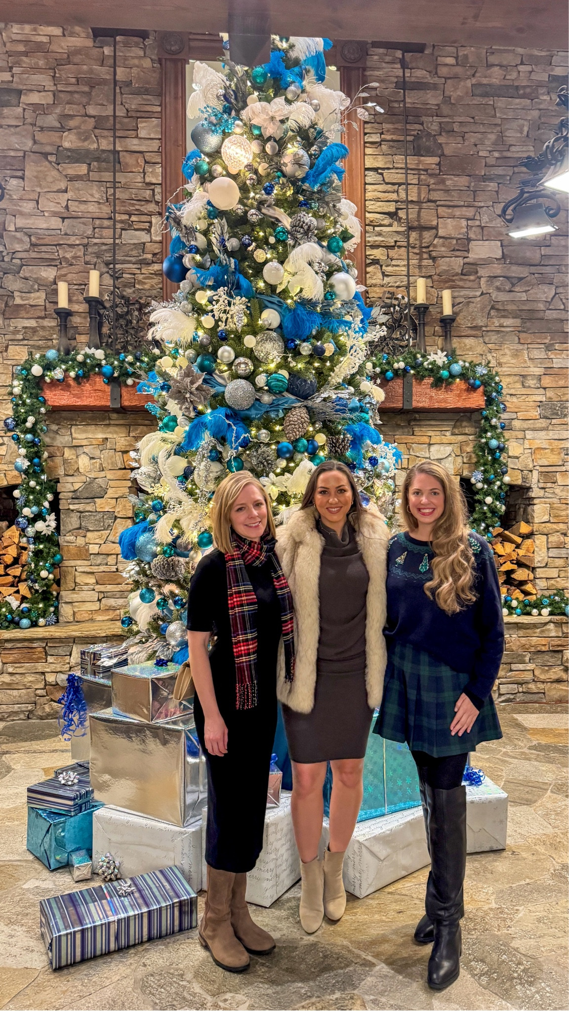 Navy Christmas sweater is from Talbots. Today they have a 50% off sale. Code is automatically applied at checkout. Same pattern comes in a scarf and hat! 

#LTKFindsUnder100