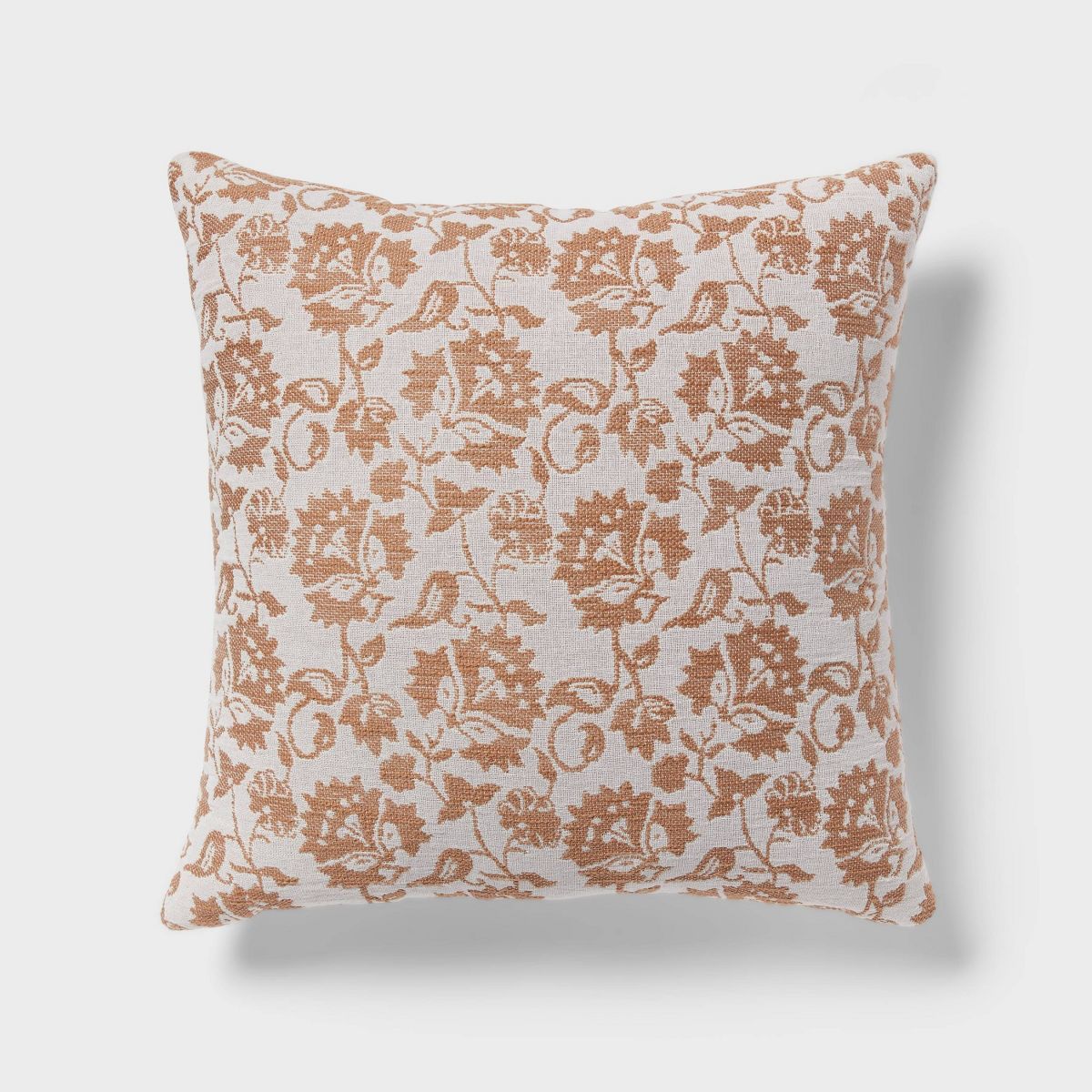 Trad Printed Floral Dec Pillow Euro Brown - Threshold™ | Target
