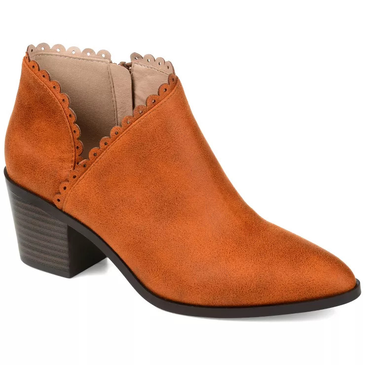 Journee Collection Womens Tessa Inside Zip Stacked Heel Booties | Target