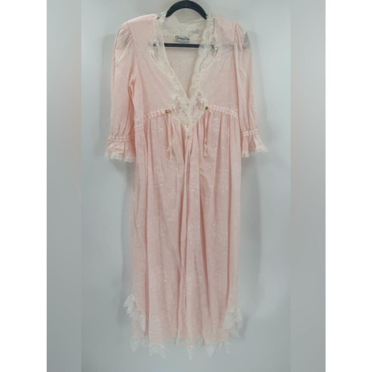 Vintage Christian Dior Lace Cottage Robe Lingerie... | Depop | Depop US