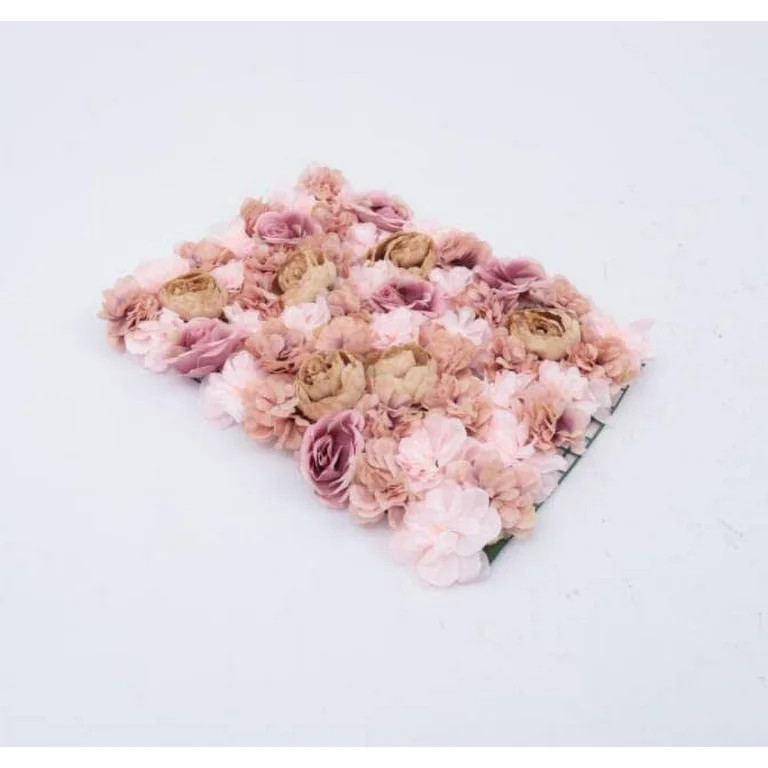 Fichiouy 6pcs Artificial Roses Flower Wall 23.6 x 15.7" 3D Flower Wall Panel Silk Flowers for Wed... | Walmart (US)