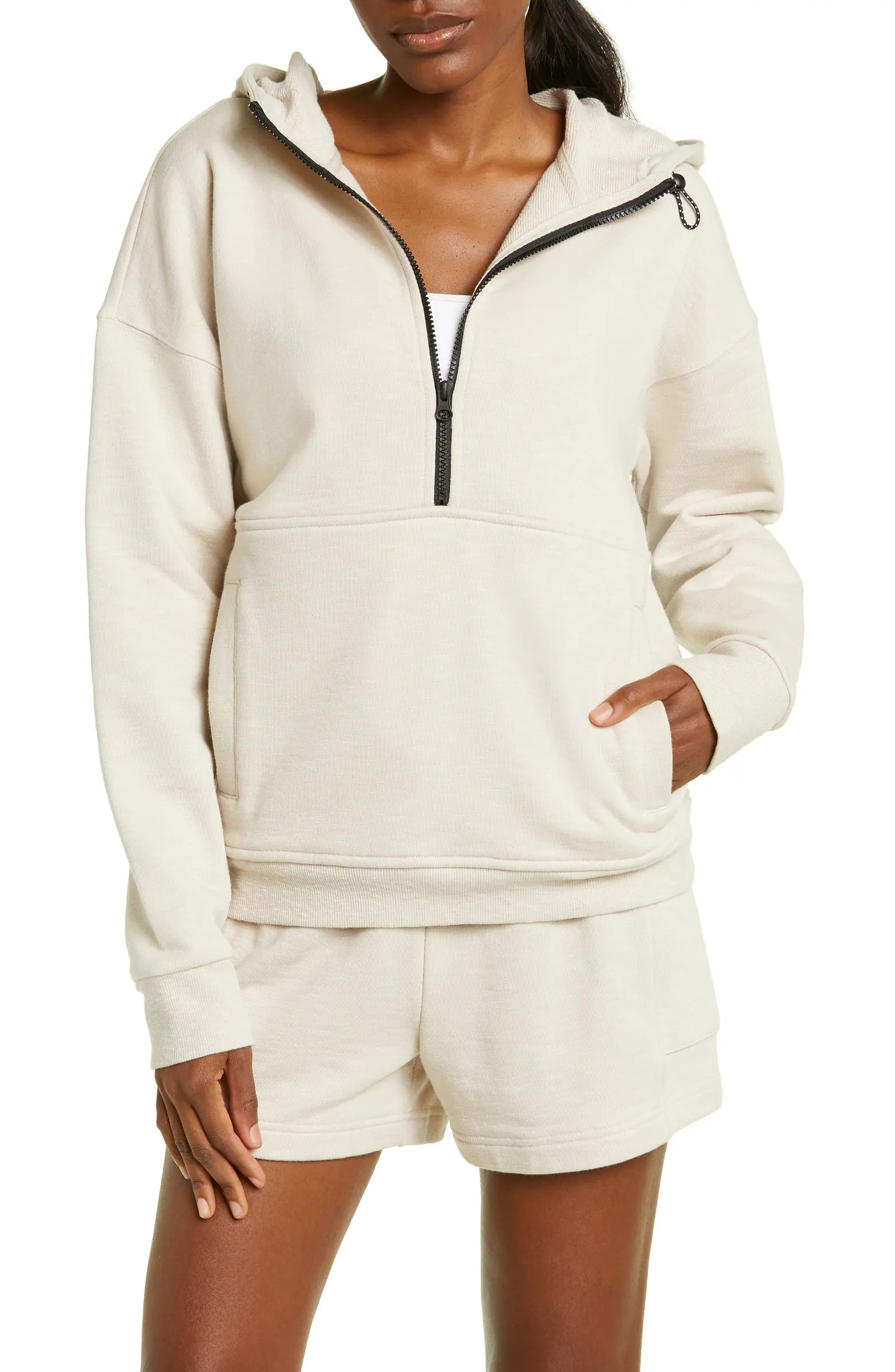 Zella Explore Half Zip Terry Hoodie | Nordstrom | Nordstrom Canada