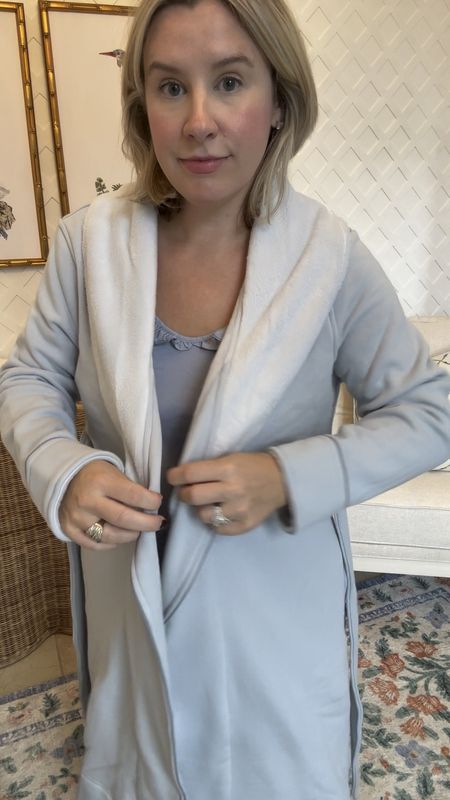 My goodness this is one cozy robe. Great gift idea or one for your wishlist this year. #LakePartner @lakepajamas  wearing a large. Runs TTS. Cozy Robe in Cloud Blue!

#LTKHolidaySale #LTKGiftGuide #LTKHoliday