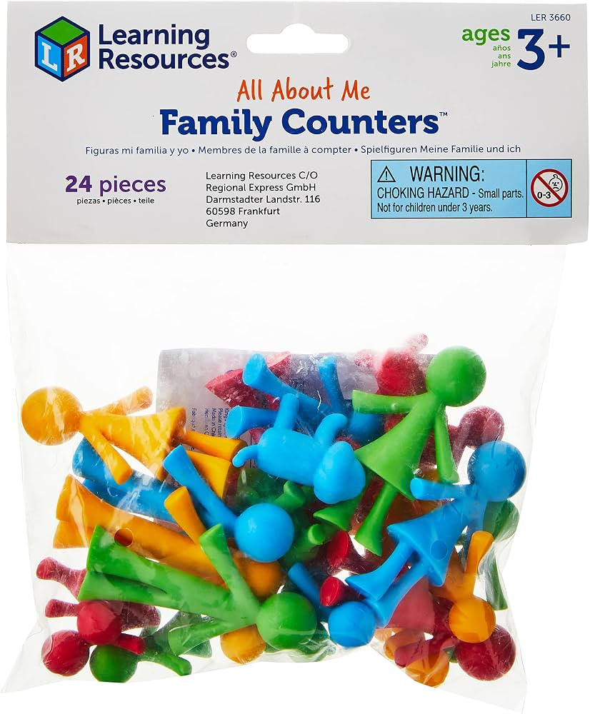 Learning Resources Family Counters Smart Pack, Tactile Learning, Counting & Sorting Toy, 24 Count... | Amazon (US)