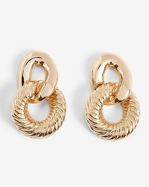 Linked Twist Drop Earrings | Express