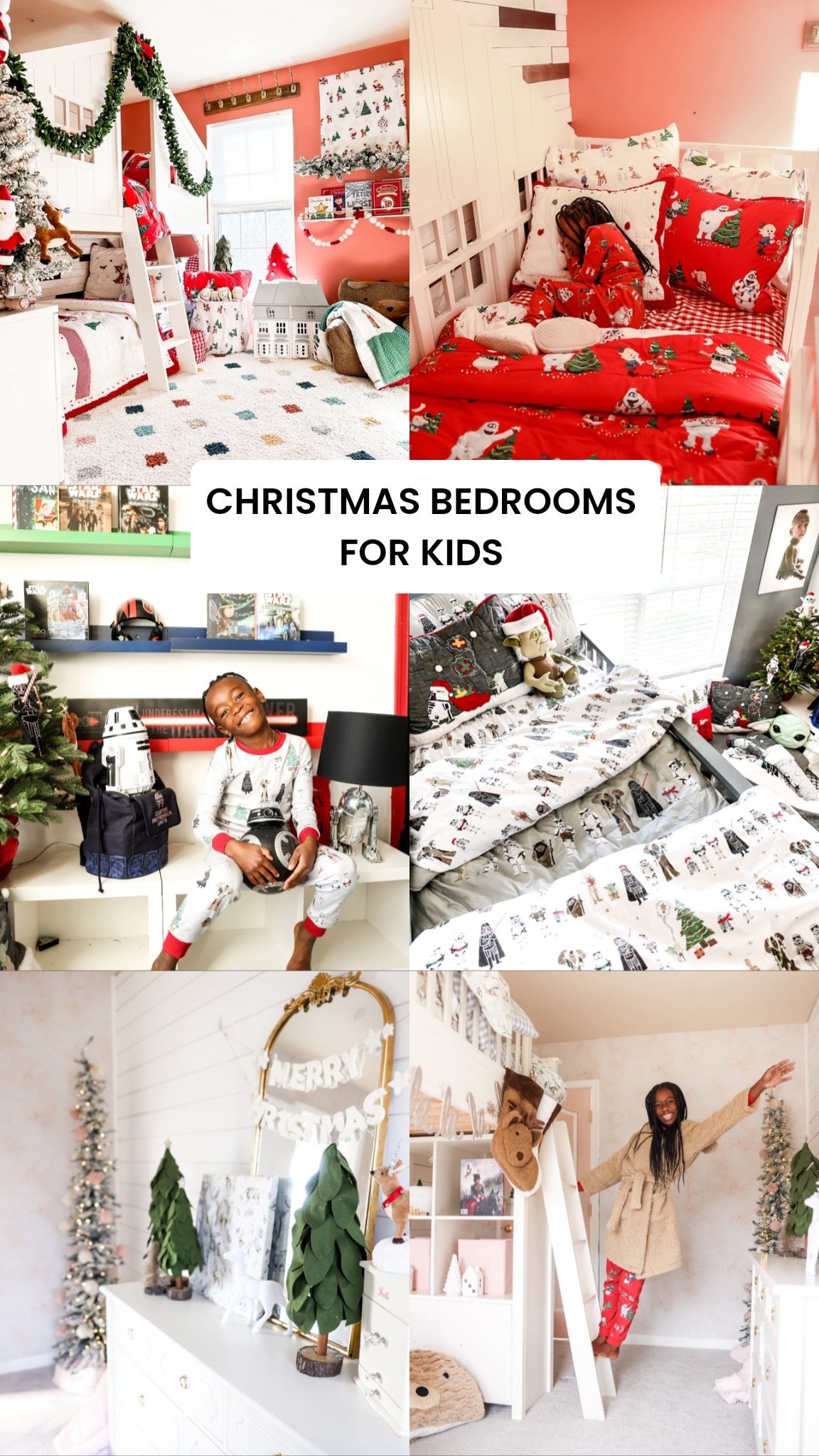 Christmas bedroom for kids. Bedding and holiday decor from Pottery Barn Kids. 

#LTKSeasonal #LTKFamily #LTKKids