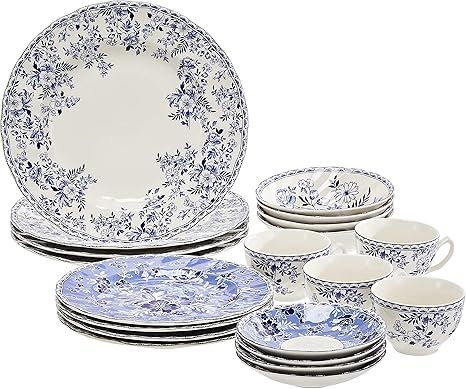 Johnson Brothers Devon Cottage 20 Piece Place Set, Multicolored | Amazon (US)