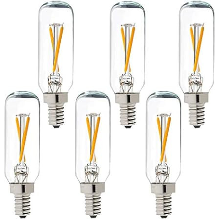 LiteHistory Dimmable T6 led Bulb 40W Candelabra led 2200K Amber 250lm 4W e12 T25 led Bulb 6Pack | Amazon (US)
