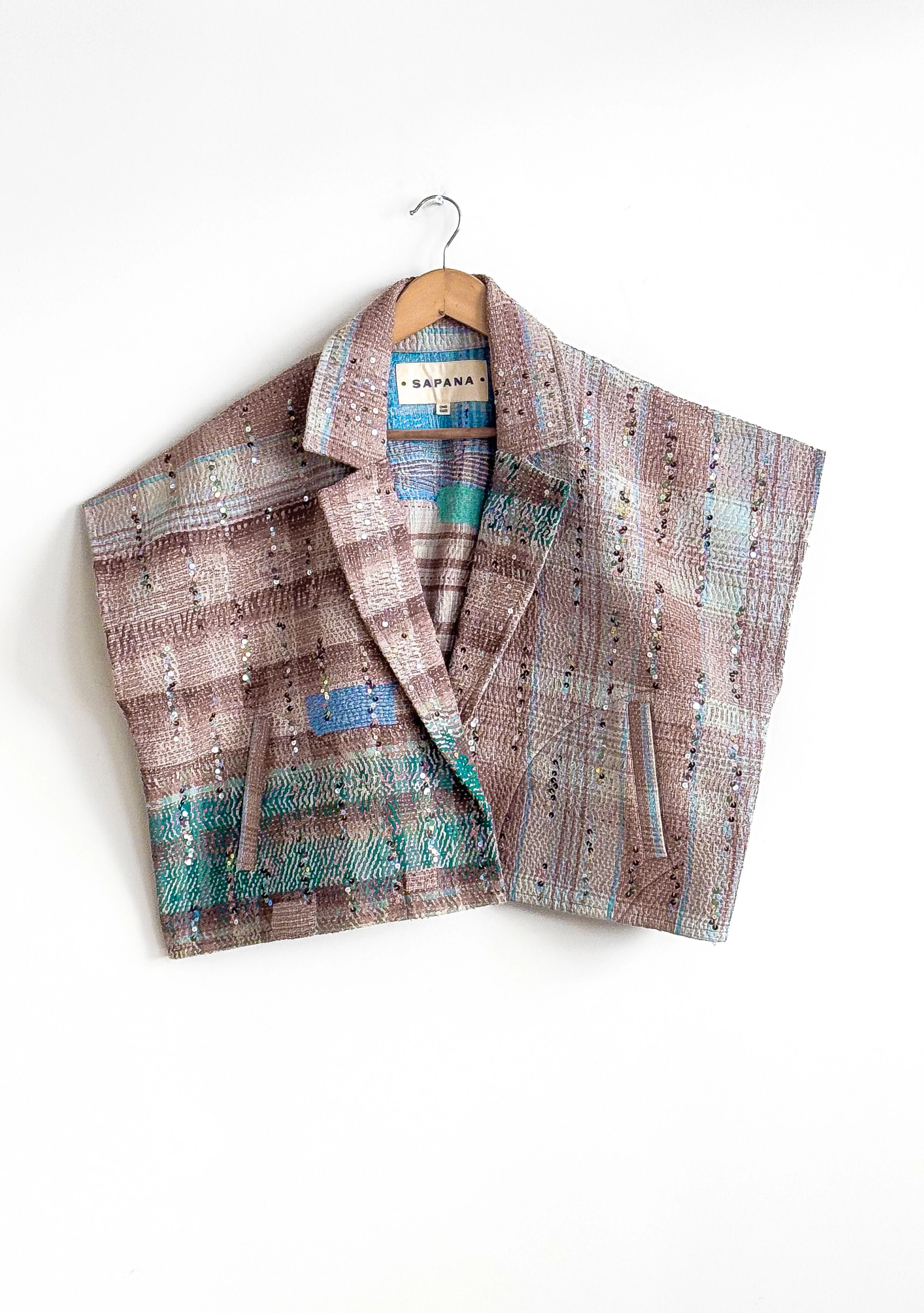 Vintage Kantha Blanket Coat The Round Top Blanket Coat | Sapana