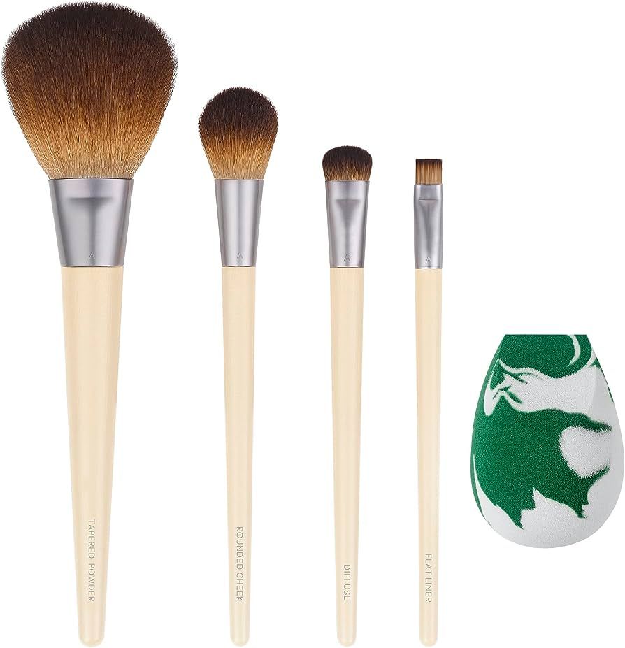 EcoTools Core Five Makeup Brush and Sponge Kit, For Eyeshadow, Blush, Bronzer, Eyeliner, & Founda... | Amazon (US)