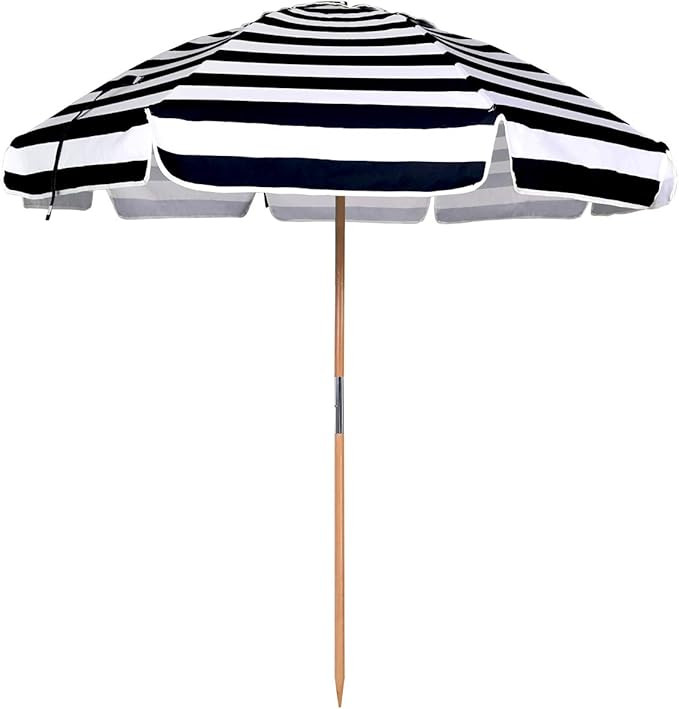 AMMSUN 7.5ft Heavy Duty HIGH Wind Beach Umbrella Commercial Grade Patio Beach Umbrella with Air V... | Amazon (US)