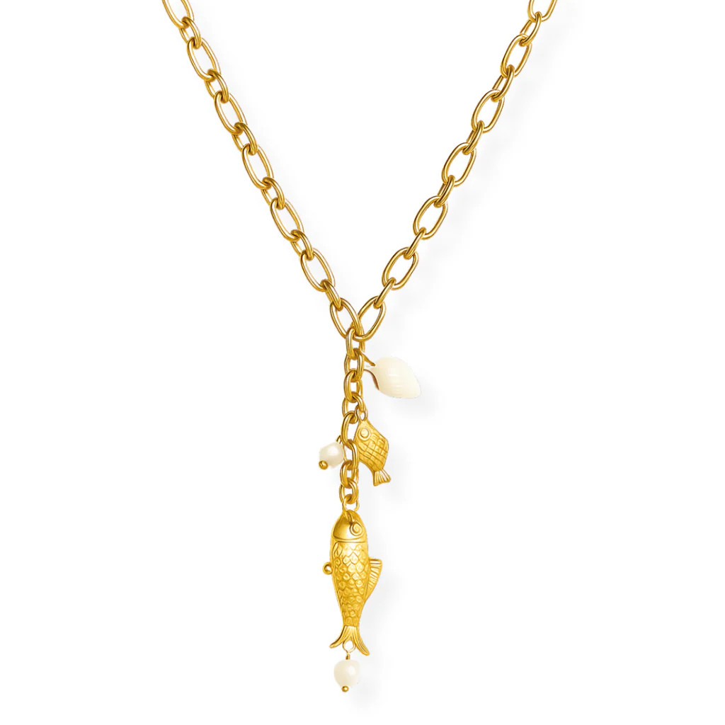 Amity Fish Lariat Necklace | Ellie Vail Jewelry