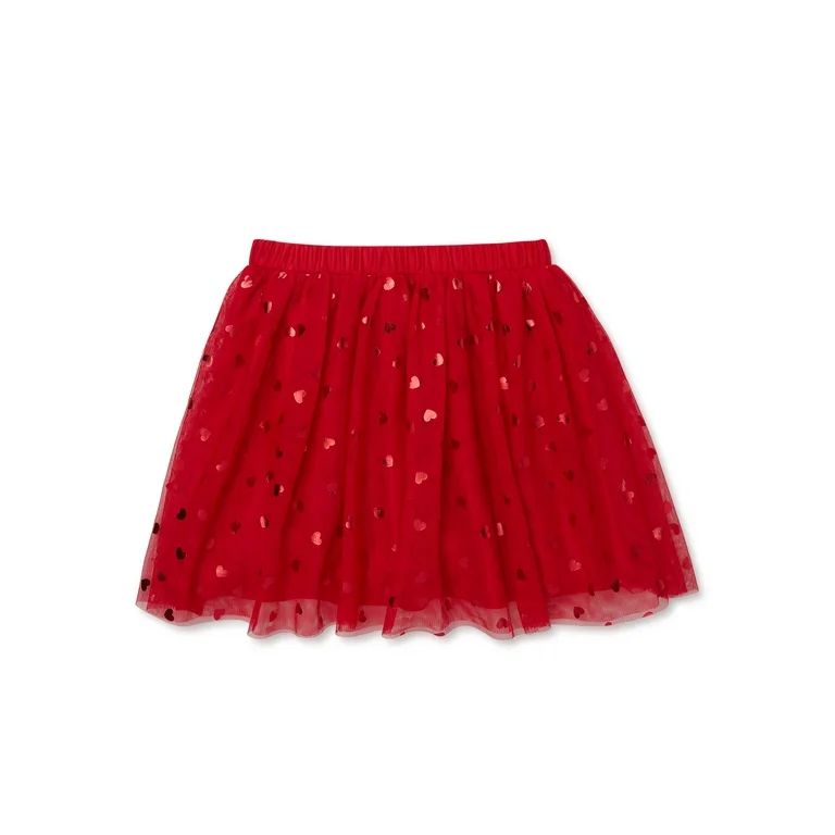 Wonder Nation Girls Valentines Day Mesh Skirt, Sizes 4-18 | Walmart (US)