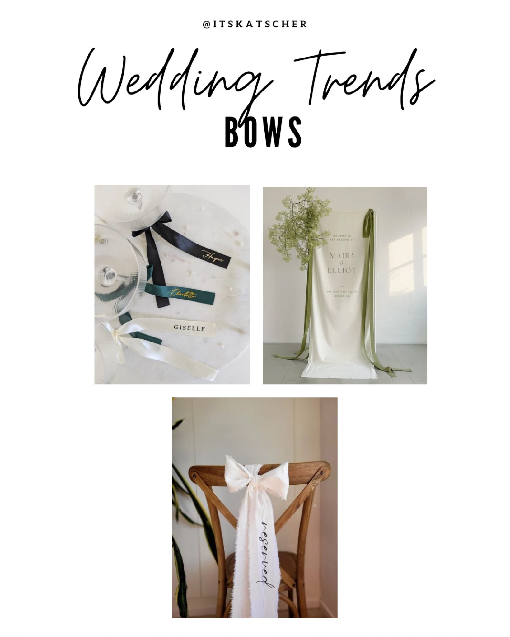 Bow decor trends to incorporate in your wedding!

#LTKWedding #LTKParties