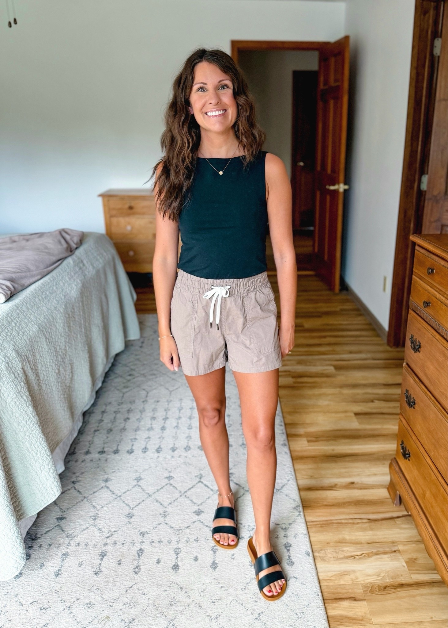 xs in my bra, small in my tank, xs in my shorts and 6 in my sandals

#LTKgrwm #LTKPetite #LTKootd
