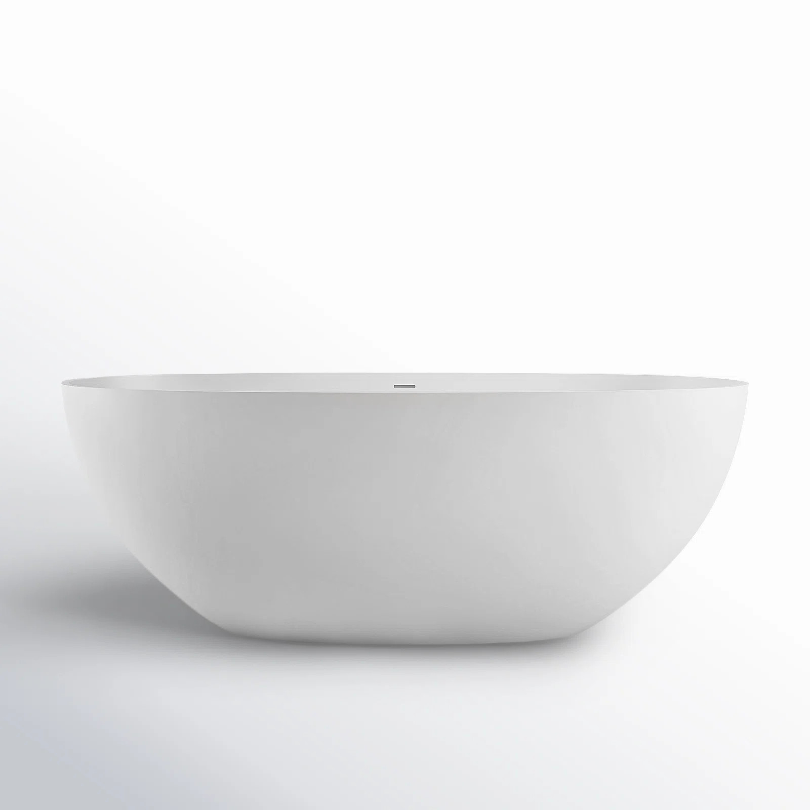 Forma 61'' Freestanding Tub Solid Surface Stone Resin Free Standing Soaking Bathtub | Birch Lane