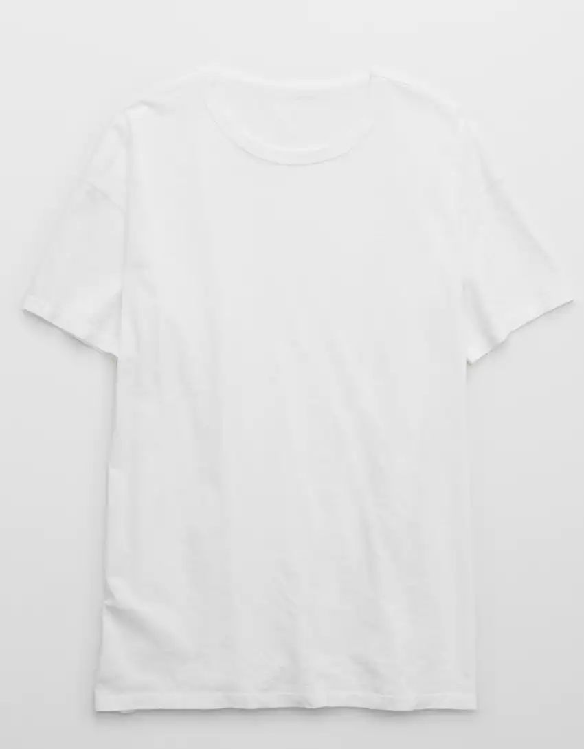Aerie Distressed Basic Boyfriend T-Shirt | Aerie