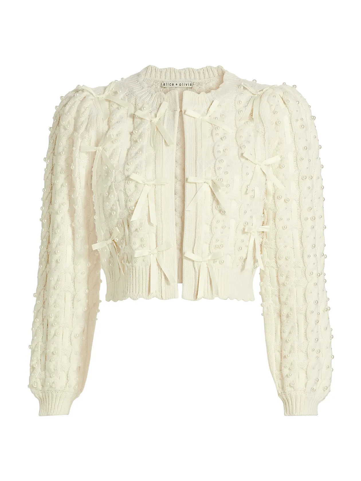 Kitty Embellished Cable-Knit Cardigan | Saks Fifth Avenue
