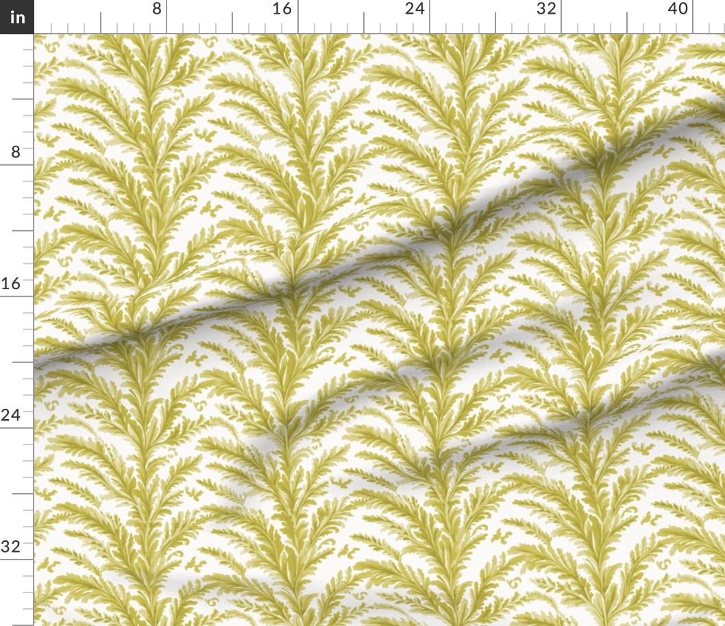 Plume Parade Citron Fabric | Spoonflower | Spoonflower