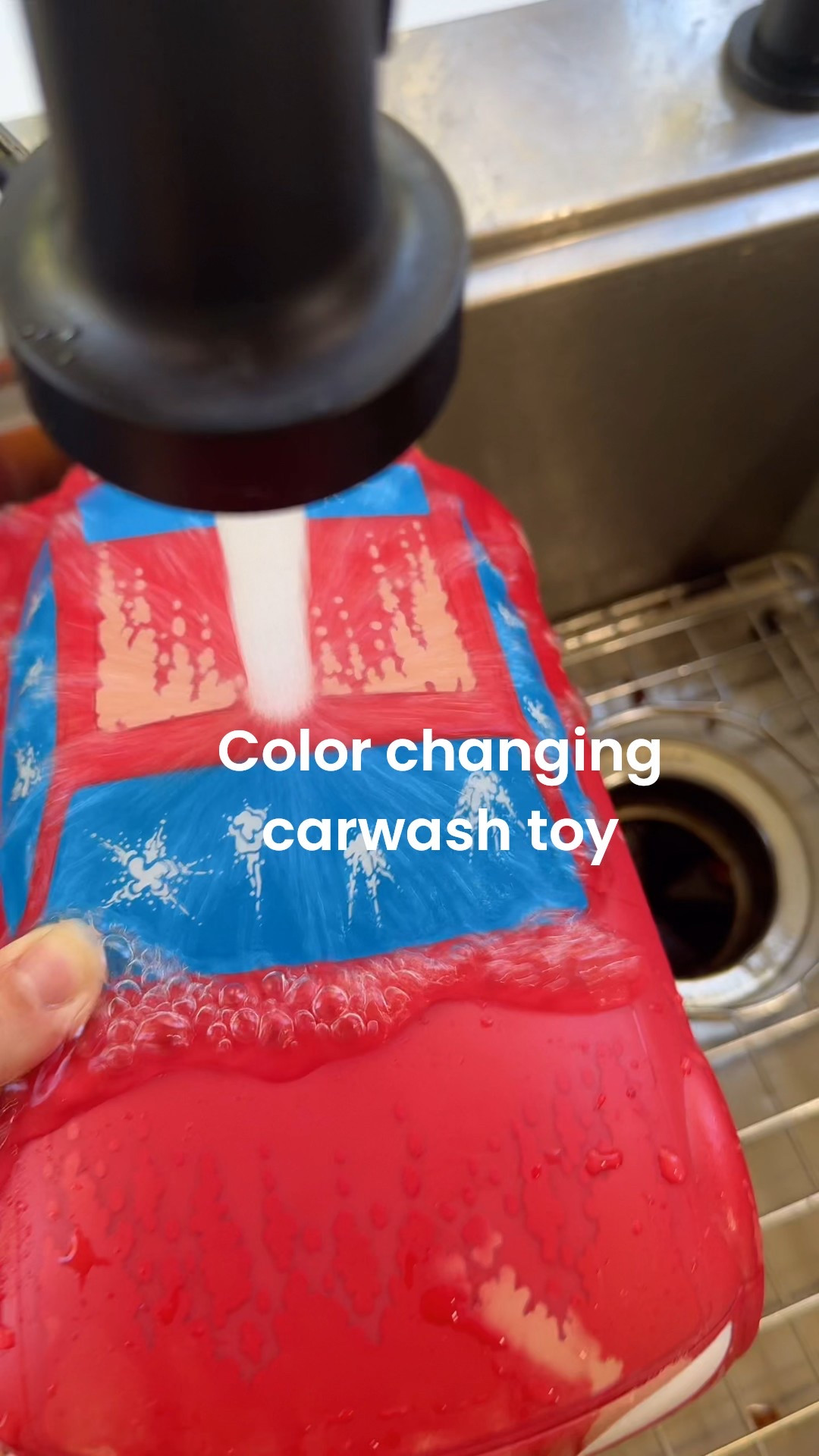 Water activated color changing car wash toy for kids can play with over and over again! Love the car wash stall and all the accessories 