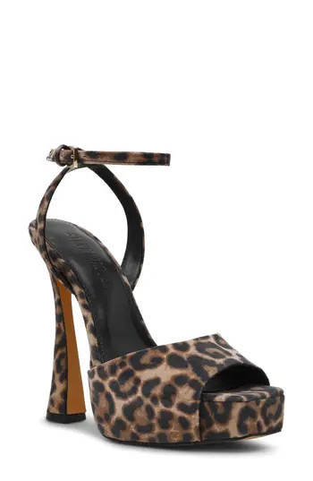Steve Madden Sass Ankle Strap Platform Sandal in Leopard at Nordstrom Rack, Size 10 | Nordstrom Rack